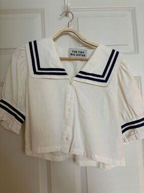 The TINY BIG SISTER Off White Sailor Top Shirt 4Size 36 Small